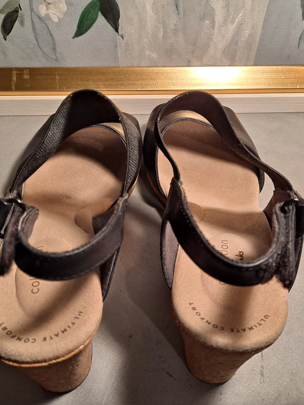 Clarks Black Lafley Lily Wedge Slingback Sandals - Ultimate Comfortable Everyday